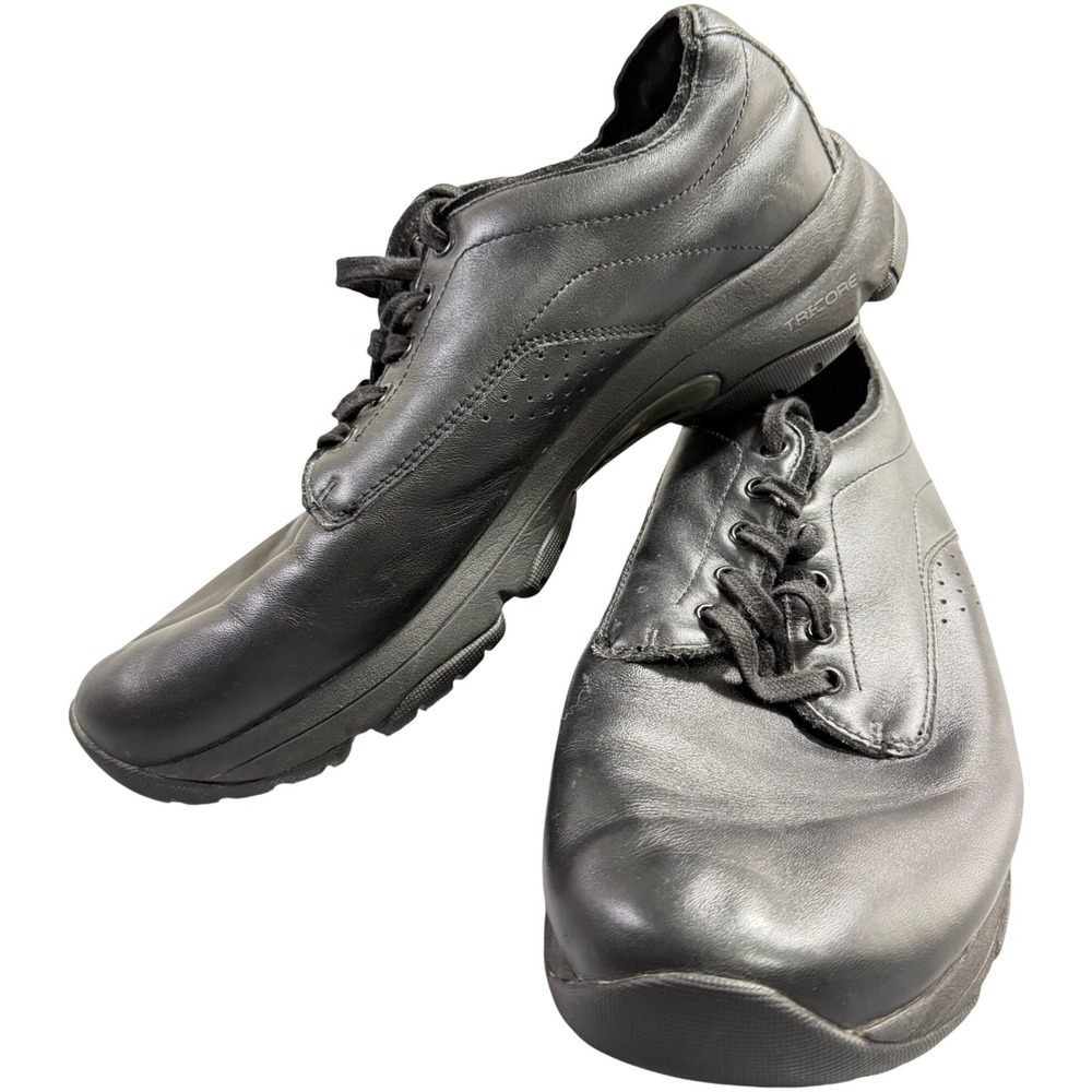 Aetrex ABEO B.I.O.system Dundee Black Leather Walking Shoes VDM1113 Mens 11 Band